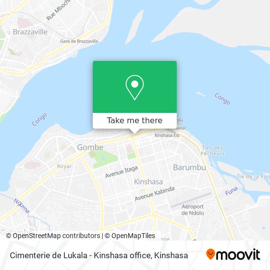 Cimenterie de Lukala - Kinshasa office map