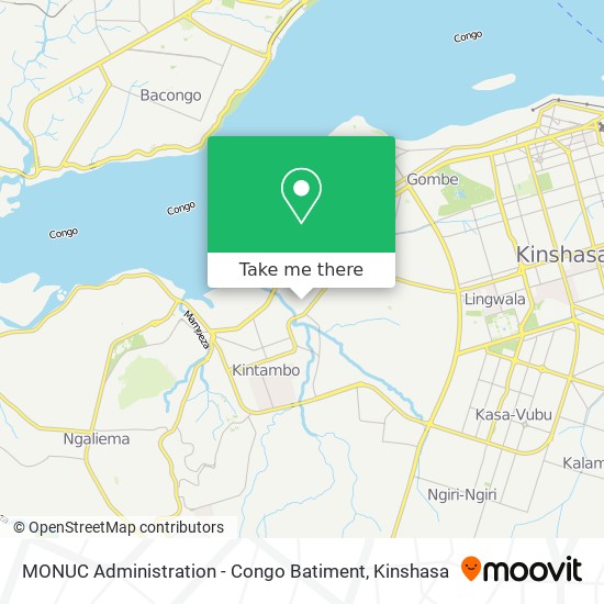 MONUC Administration - Congo Batiment map