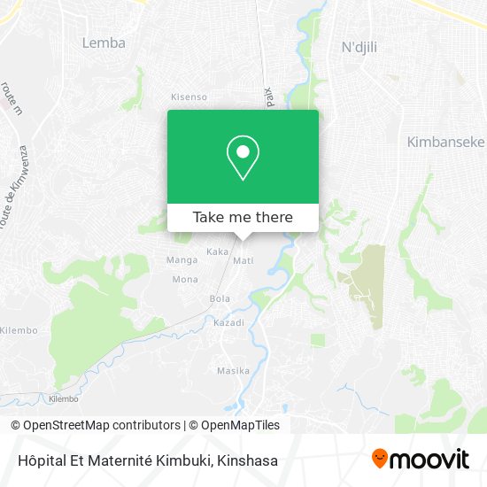 Hôpital Et Maternité Kimbuki map