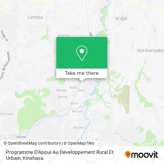 Programme D'Appui Au Développement Rural Et Urbain map