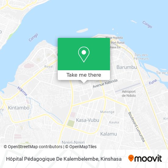 Hôpital Pédagogique De Kalembelembe map