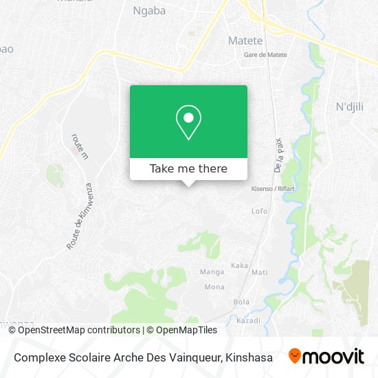 Complexe Scolaire Arche Des Vainqueur map
