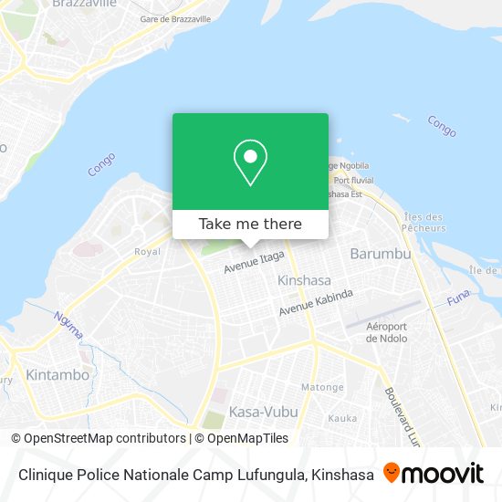 Clinique Police Nationale Camp Lufungula map