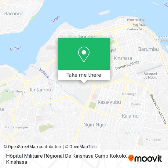 Hôpital Militaire Régional De Kinshasa Camp Kokolo map