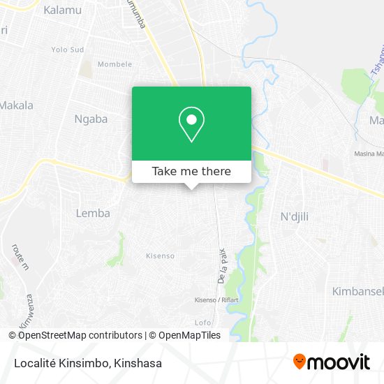 Localité Kinsimbo map
