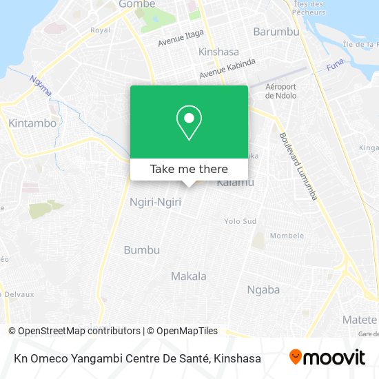 Kn Omeco Yangambi Centre De Santé map
