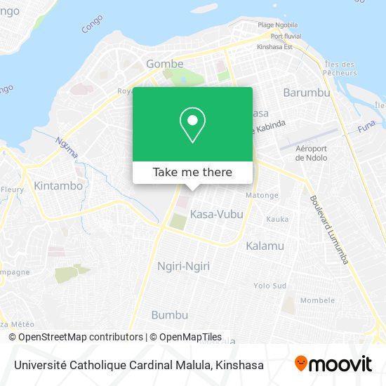 Université Catholique Cardinal Malula map