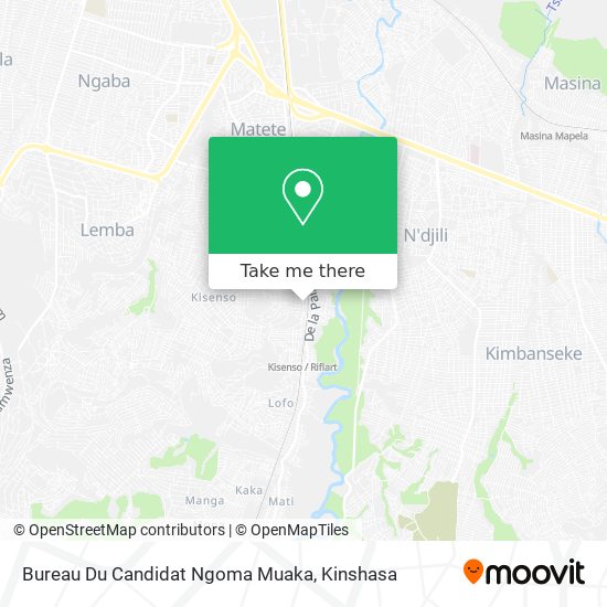 Bureau Du Candidat Ngoma Muaka map