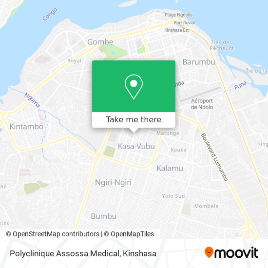 Polyclinique Assossa Medical map
