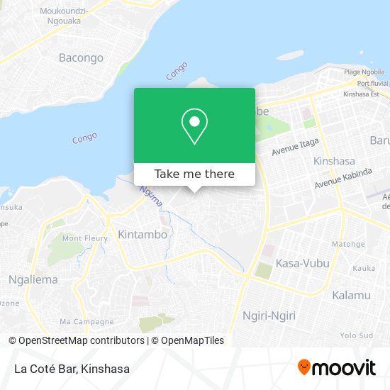 La Coté Bar map