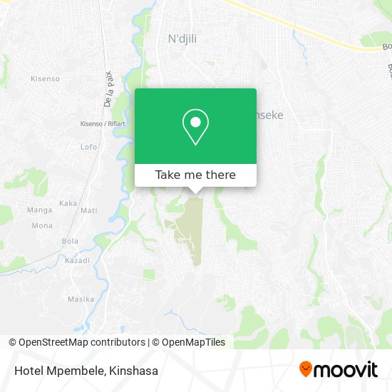 Hotel Mpembele map