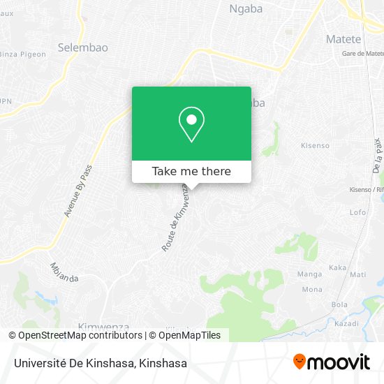 Université De Kinshasa map