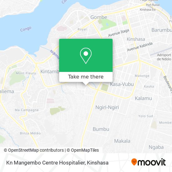 Kn Mangembo Centre Hospitalier map