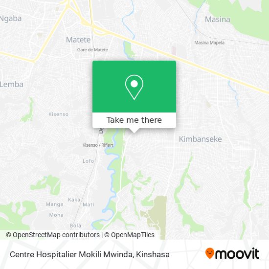Centre Hospitalier Mokili Mwinda map
