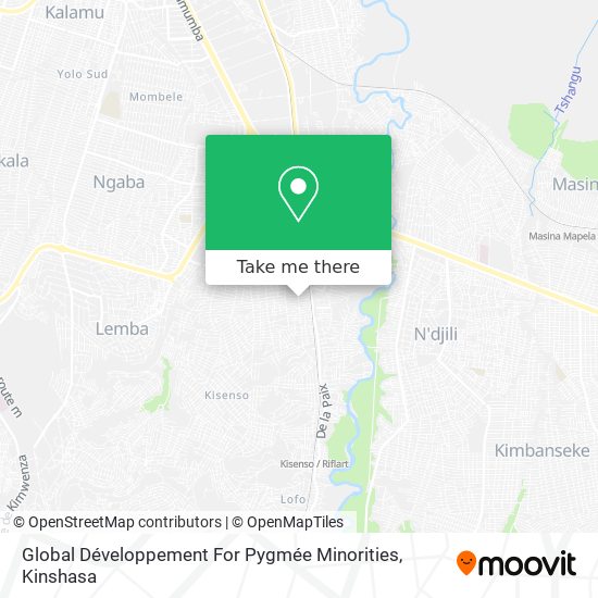 Global Développement For Pygmée Minorities map