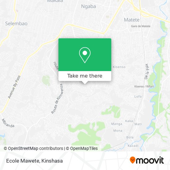 Ecole Mawete map