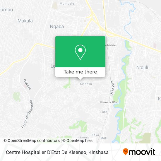 Centre Hospitalier D'Etat De Kisenso map