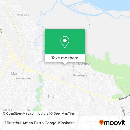 Ministère Amen Petro Congo map
