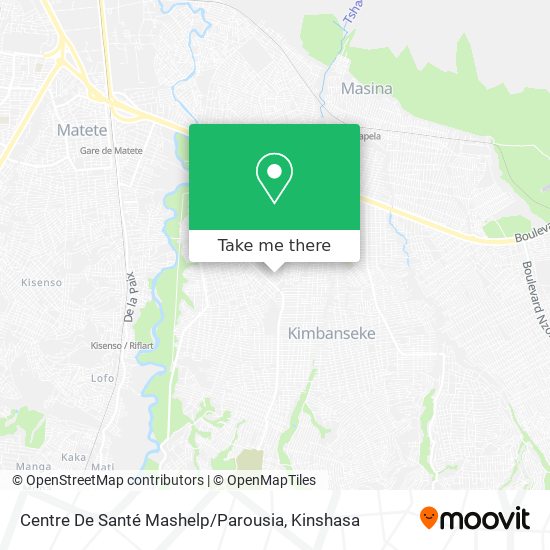 Centre De Santé Mashelp / Parousia map