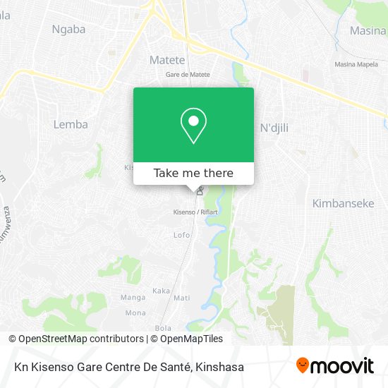 Kn Kisenso Gare Centre De Santé map