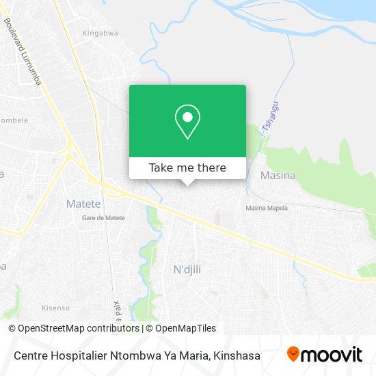 Centre Hospitalier Ntombwa Ya Maria map