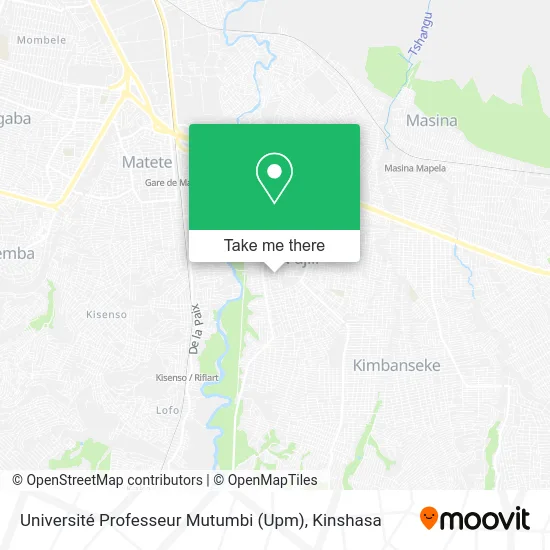 Université Professeur Mutumbi (Upm) map