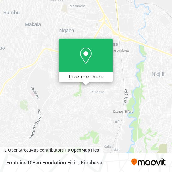 Fontaine D'Eau Fondation Fikiri map