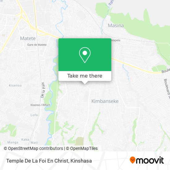Temple De La Foi En Christ map