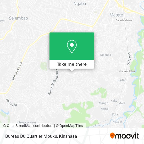 Bureau Du Quartier Mbuku map
