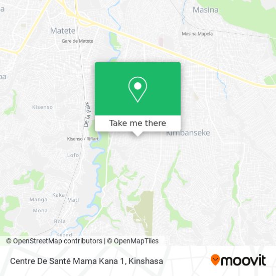 Centre De Santé Mama Kana 1 map