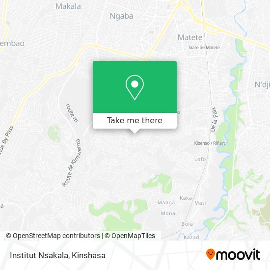 Institut Nsakala map