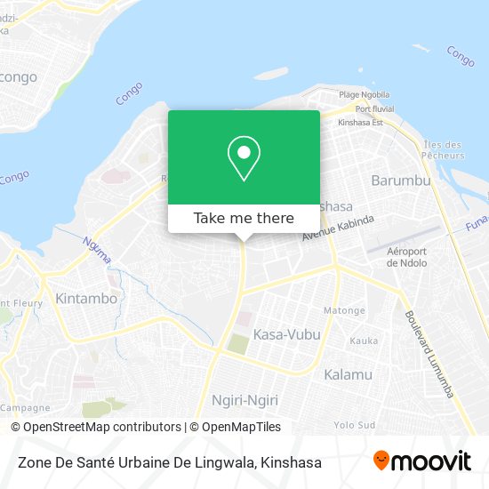 Zone De Santé Urbaine De Lingwala map