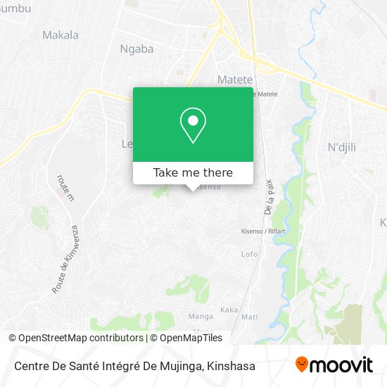 Centre De Santé Intégré De Mujinga map