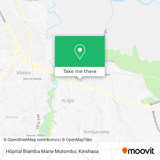 Hôpital Biamba Marie Mutombo map