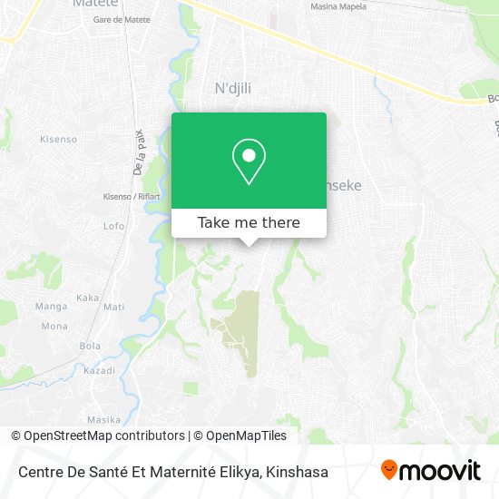 Centre De Santé Et Maternité Elikya map
