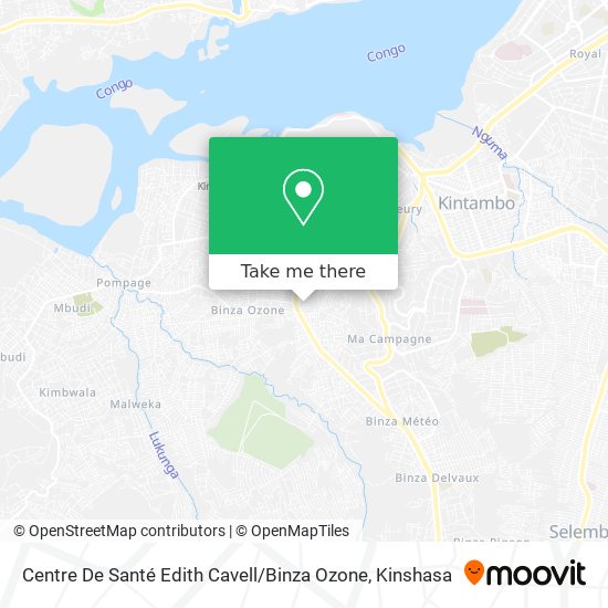 Centre De Santé Edith Cavell / Binza Ozone map