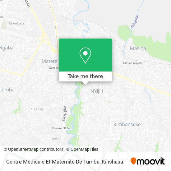 Centre Médicale Et Maternité De Tumba map