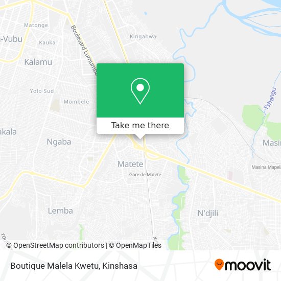 Boutique Malela Kwetu map