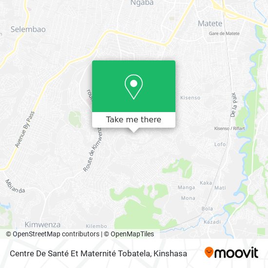 Centre De Santé Et Maternité Tobatela map