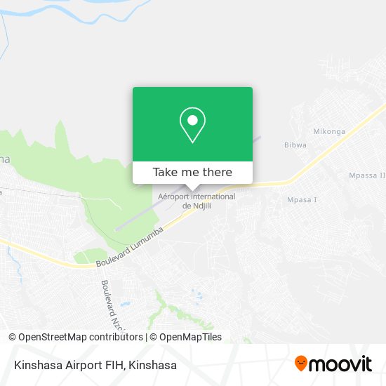 Kinshasa Airport FIH map