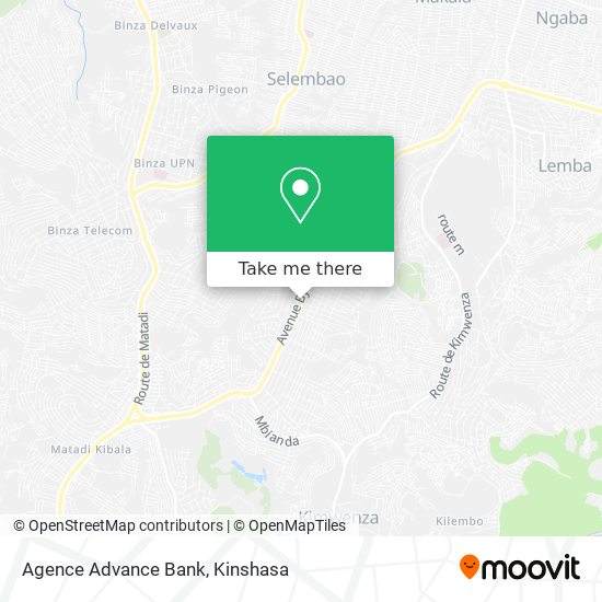 Agence Advance Bank map