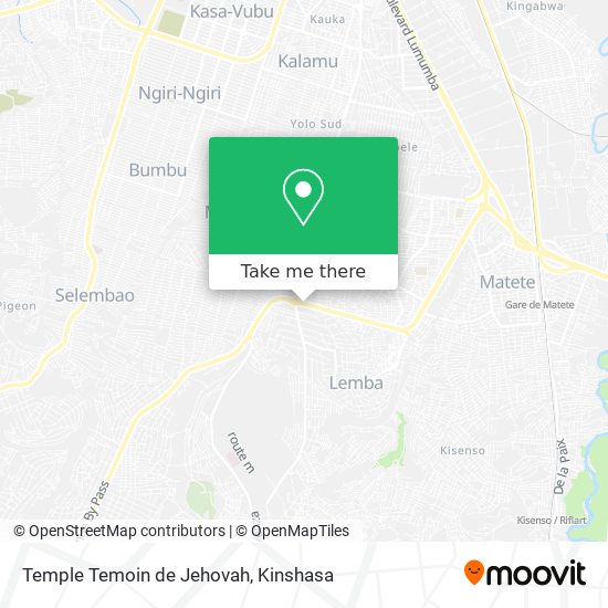 Temple Temoin de Jehovah map