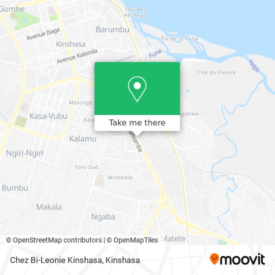 Chez Bi-Leonie Kinshasa map