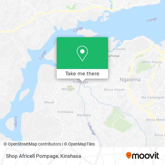 Shop Africell Pompage map