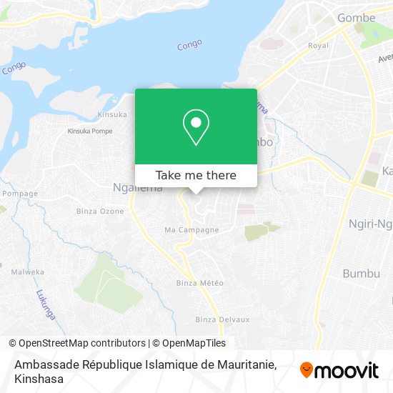 Ambassade République Islamique de Mauritanie map