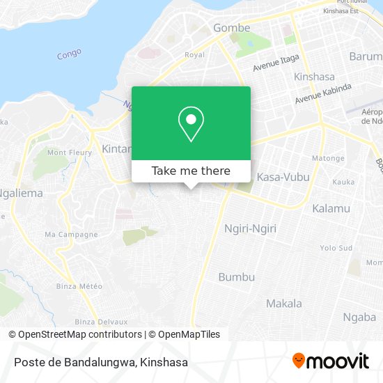 Poste de Bandalungwa map