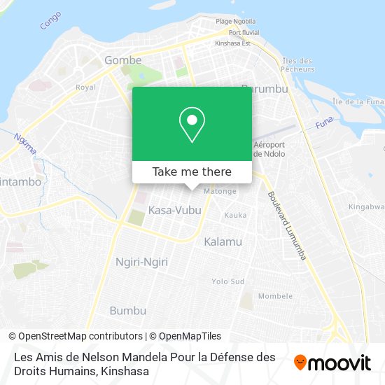 Les Amis de Nelson Mandela Pour la Défense des Droits Humains map