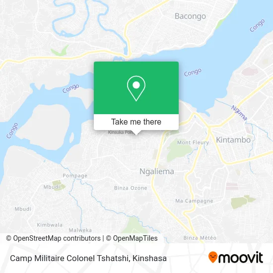 Camp Militaire Colonel Tshatshi map