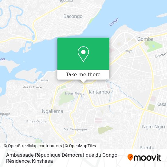 Ambassade République Démocratique du Congo-Résidence map