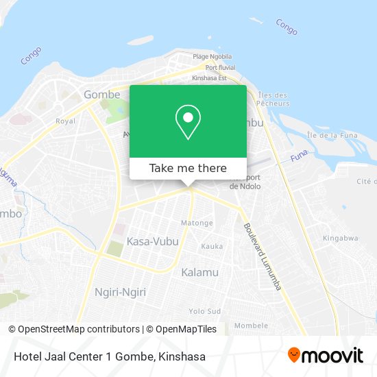 Hotel Jaal Center 1 Gombe map